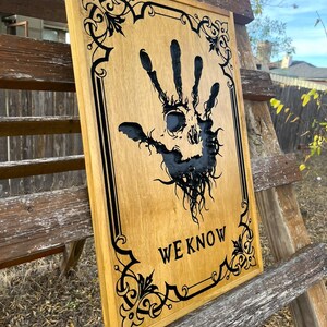 Skyrim, Dark brotherhood, Oblivion, Geometric WoodArt, 3D Wood Art, Gameroom, We Know, Elder Scrolls, carving art, Assassins guild, we know. Bild 4