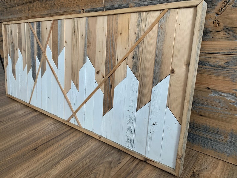 Wood Wall Art Reclaimed Wood Wall Art Frame Large Wood Wall Etsy