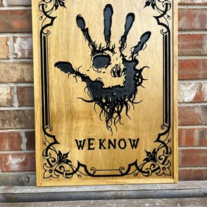 Skyrim, Dark brotherhood, Oblivion, Geometric WoodArt, 3D Wood Art, Gameroom, We Know, Elder Scrolls, carving art, Assassins guild, we know. Bild 6