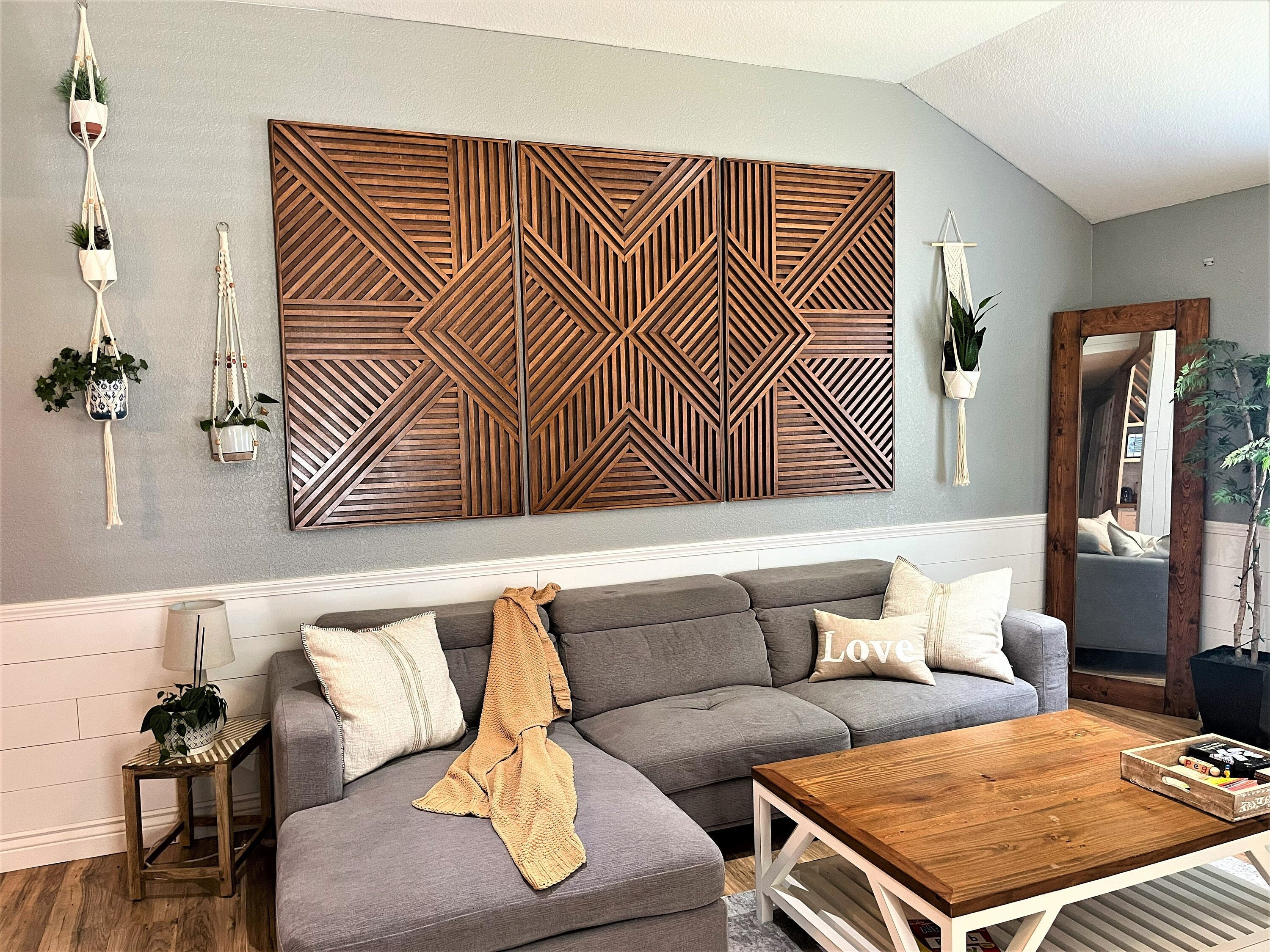 Geometric Wood Art, Wood Wall Art, Rustic Wall Art, Wood Art, Modern Wood Art, Wood Slat Art, handmade.