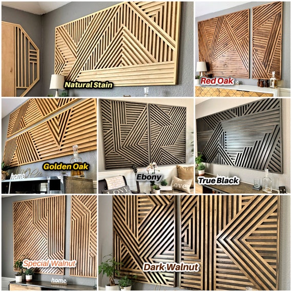 Geometric Wood Art, Geometric Wall Art, Handmade Art, Wood Slat Art, Modern  Wood Art, 3d Wall Art, Reclaimed Wood Art, Handmade Furniture. 