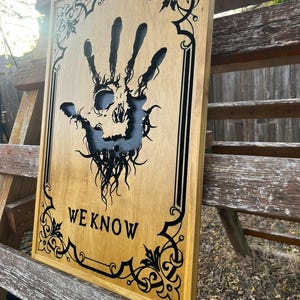 Skyrim, Dark brotherhood, Oblivion, Geometric WoodArt, 3D Wood Art, Gameroom, We Know, Elder Scrolls, carving art, Assassins guild, we know. Bild 3