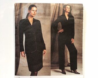 Vogue 2602 Bill Blass Jacket Skirt Pants Misses 6 8 10 Uncut Sewing Pattern