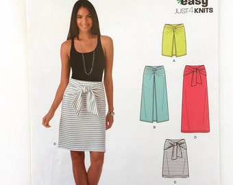 New Look 6348 Misses' Knit Skirts Front Tie or Twist with Length Variations Misses 10-22 Uncut Sewing Pattern