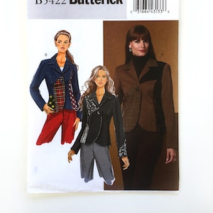 Butterick 5422 Misses Jacket Notched Collar Blazer Shaped Hem Single Button Closure 16-22 Bust 38-44 Plus Size Uncut Sewing Pattern