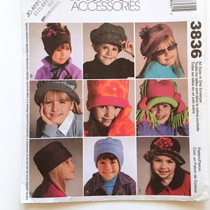May include: A sewing pattern for making hats. The pattern includes instructions for making a variety of hats, including newsboy caps, bucket hats, and slouchy beanies. The pattern is from McCall's Fashion Accessories and is for all sizes.
