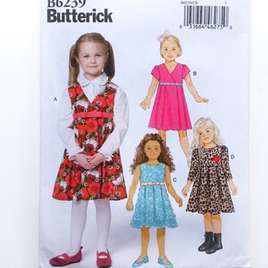 Butterick 6239 Toddler Pleated Skirt Dresses Sleeveless Cap Sleeve Size 1 2 3 Uncut Sewing Pattern