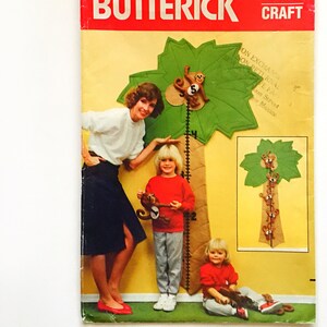 Butterick 4838 Palm Tree Monkey Growth Chart Uncut Sewing Pattern