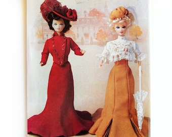 Butterick 6374 285 Delineator Girls circa 1900 Fashion Doll Clothes 11 1/2 Inch Barbie Uncut Sewing Pattern