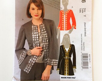 McCall's 5756 Cardigans in Two Lengths Open Front Tunic Misses XS S M Bust 29 - 36 Uncut Sewing Pattern