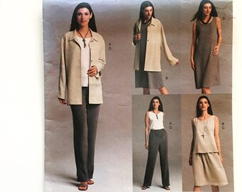 Vogue 2674 Five Easy Pieces Jacket Dress Top Skirt and Pants Misses 8 10 12 Uncut Sewing Pattern