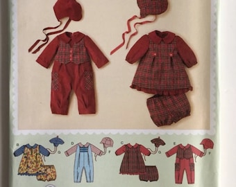 Simplicity 2347 Babies Romper Dress Panties Hats 1 - 18 Months Infant Wardrobe Uncut Sewing Pattern