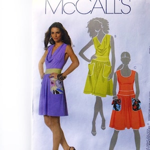 McCalls 6109 Ärmelloses Stretch Strick Kleid Misses 4-12 Uncut Schnittmuster
