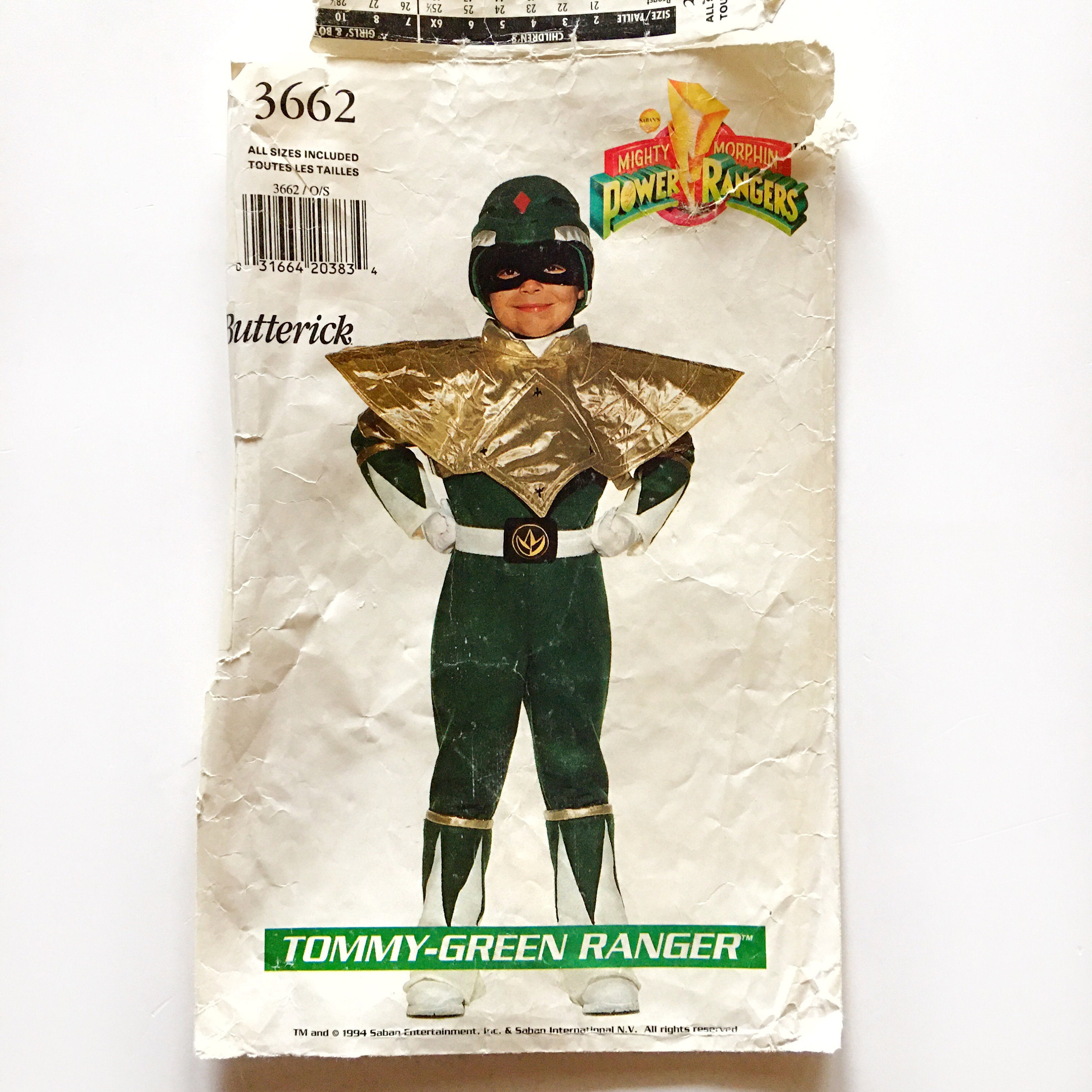 Buy Butterick 3662 Kids Tommy Green Power Super Hero Online in India - Etsy