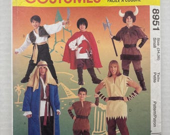 McCall's 8951 Męskie kostiumy na Halloween, rozmiary S 34 36, nierozcięty wzór do szycia