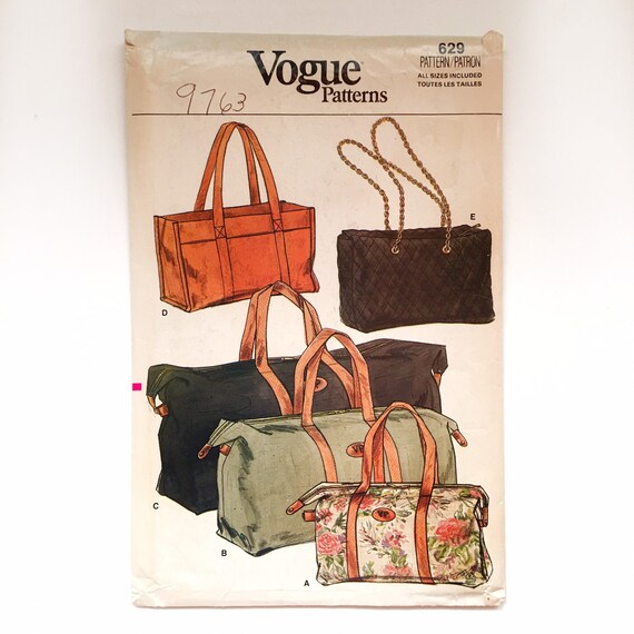 UNCUT Beaded Bags PATTERN Vogue Accessories 7252 CRAFTS Historical Vintage Purse