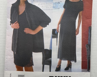Vogue 2116 Sukienka-żakiet i halka DKNY Misses 12 14 16 Biust 34-38 Wykrój do szycia bez rozcięcia