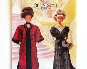 Butterick 6618 310 Delineator Girls Circa 1908 11.5" Fashion Doll Barbie Clothes Uncut Sewing Pattern