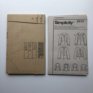 Simplicity 2313 Jackets Ruffled Standing Collar Flap Pockets Button ...