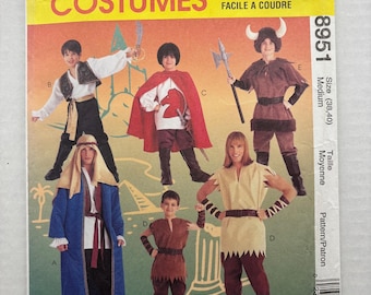 McCall's 8951 Męskie kostiumy na Halloween, rozmiary M 38-40, nierozcięty wzór do szycia