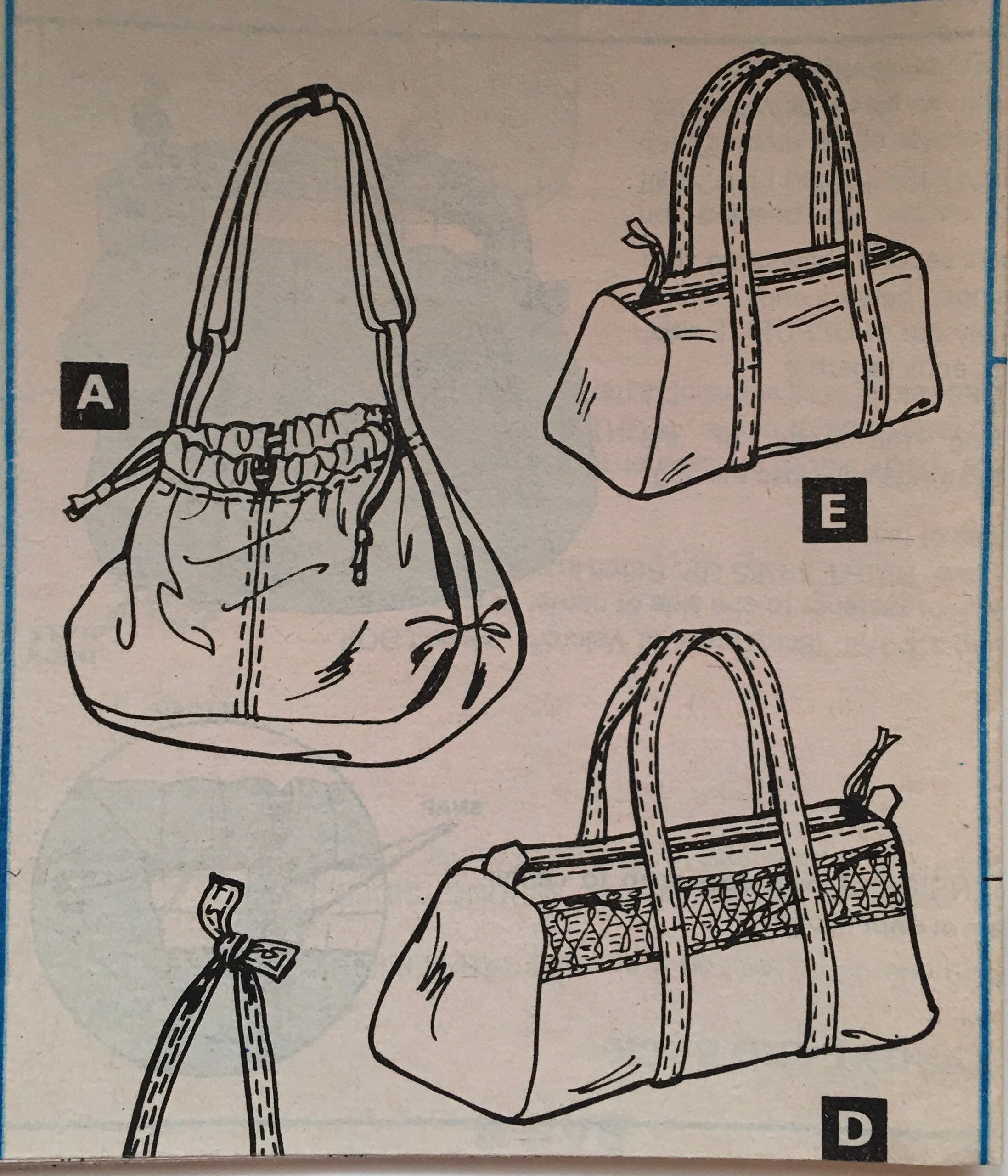 Mccall's 8065 Duffel Bags Totes Drawstring Hobo Shoulder Etsy