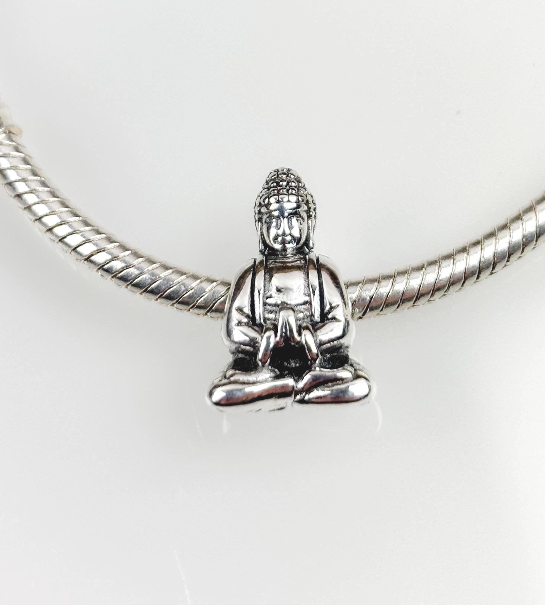 Ciondolo Buddha In Giada Verde: Ciondolo In Argento Sterling 925 (40 X 40 Mm - Foto 6