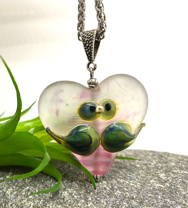 Turtle Dove lampwork Glass Bead Lampwork bead by Jacqueline Herzog pearl-witchcraft