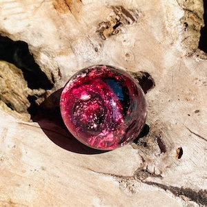 Mourning memory glass ball, ash bead, memorial stone made of Murano glass handmade by me, each unique, human, pet, dog, cat