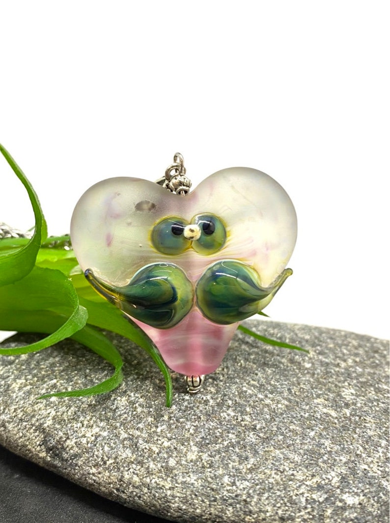 Turtle Dove lampwork Glass Bead Lampwork bead by Jacqueline Herzog pearl-witchcraft