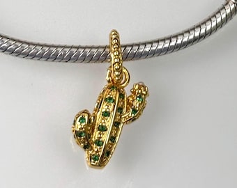 Gold Cactus Charm, 925 Sterling Silver, 14k Gold Plated, for Pandora  Bracelet or Necklace, Pendant With Cubic Zirconia, Handmade, Cacti - Etsy  Australia