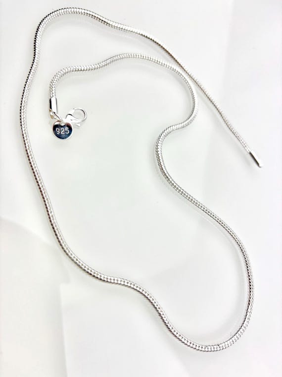 PANDORA スネークチェーン ネックレス シルバー 925 チャーム付 銀製 パンドラチャーム用925スターリングシルバーチェーン、各種サイズ40