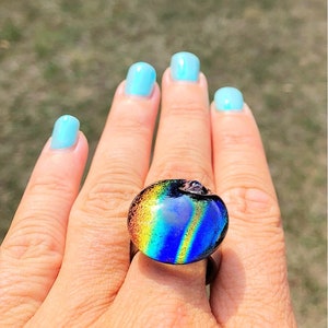 Ringtop Lampwork glass bead/Lampwork bead by Jacqueline Herzog beads-Sorcery