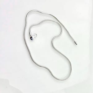 Catena in argento sterling 925 per ciondoli Pandora, varie misure 40-60 cm, catena a serpente, collana con ciondolo, braccialetto con ciondolo, catena in argento, braccialetto in argento