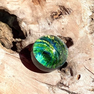 Mourning memory glass ball, ash bead, memorial stone made of Murano glass handmade by me, each unique, human, pet, dog, cat