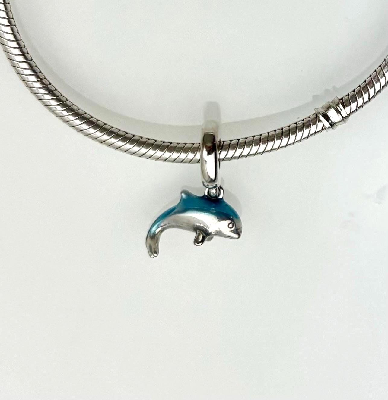 パンドラブレスレットまたはネックレス用イルカクジラ925シルバー