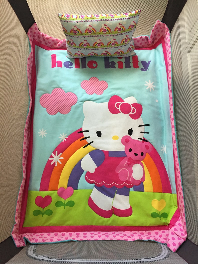 Hello Kitty Baby Quilt Set Hello Kitty Childs Quilt Hello Etsy