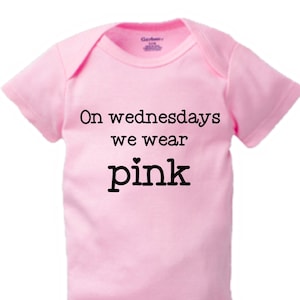 On wednesdays we wear pink baby romper shop