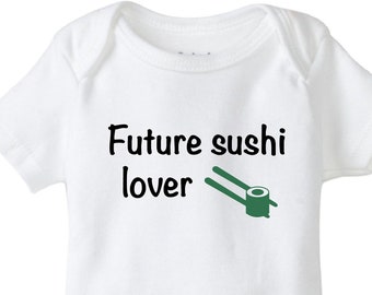 Sushi baby onesie®, sushi lover, funny baby onesie®, cute baby bodysuit, Future sushi lover, funny sushi onesie®, baby shower gift, foodie