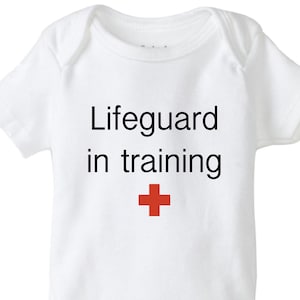 Lifeguard in training, lifeguard onesie® beach baby onesie®, lifeguard bodysuit, cute baby onesie, short/long sleeve onesie, baby gift