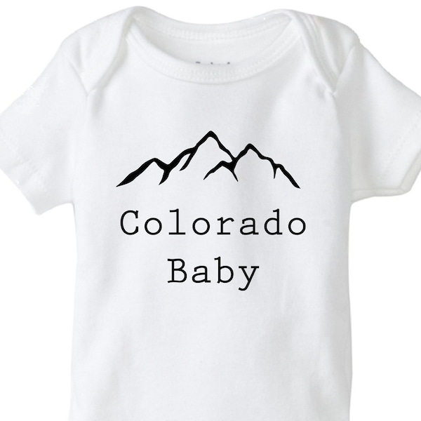 Colorado Baby onesie®, State baby onesie, state bodysuit, Made in Colorado, Colorado shirt, mountains, Colorado gift, unisex onesie