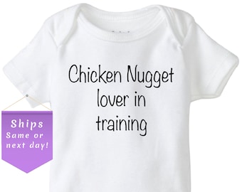 Chicken Nugget baby onesie®, Chicken Nugget lover in training, funny baby onesie®, cute baby bodysuit, chicken lover, baby shower gift