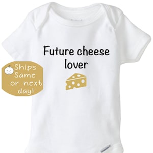 Cheese lover baby onesie®, Future cheese lover, funny baby onesie®, cute baby bodysuit, cheese shirt, funny cheese onesie®, food onesie®