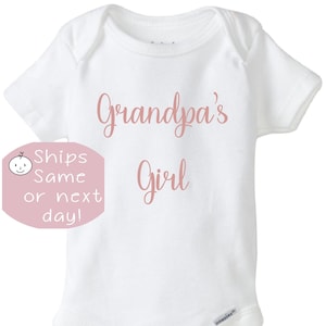 Grandpa&#39;s girl, Grandpa&#39;s girl baby onesie, baby girl clothes, baby girl shirt, granddaughter onesie, grandpas gift, newborn-24 months