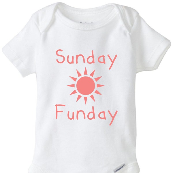 Sunday Funday, Sunday funday baby onesie®, Sunday funday shirt, cute baby bodysuit, boat day onesie®, unisex baby clothing, Sunday