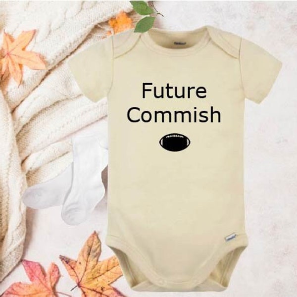 Future Commish onesie®, Commish toddler shirt, Fantasy football shirt, Fantasy football league, Fantasy commish, Football baby onesie®