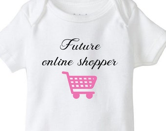 Shopping baby onesie®, Future online shopper, Funny baby onesie®, Baby shower gift, Shopaholic, Unisex bodysuit, Cute baby onesie®, Shopping