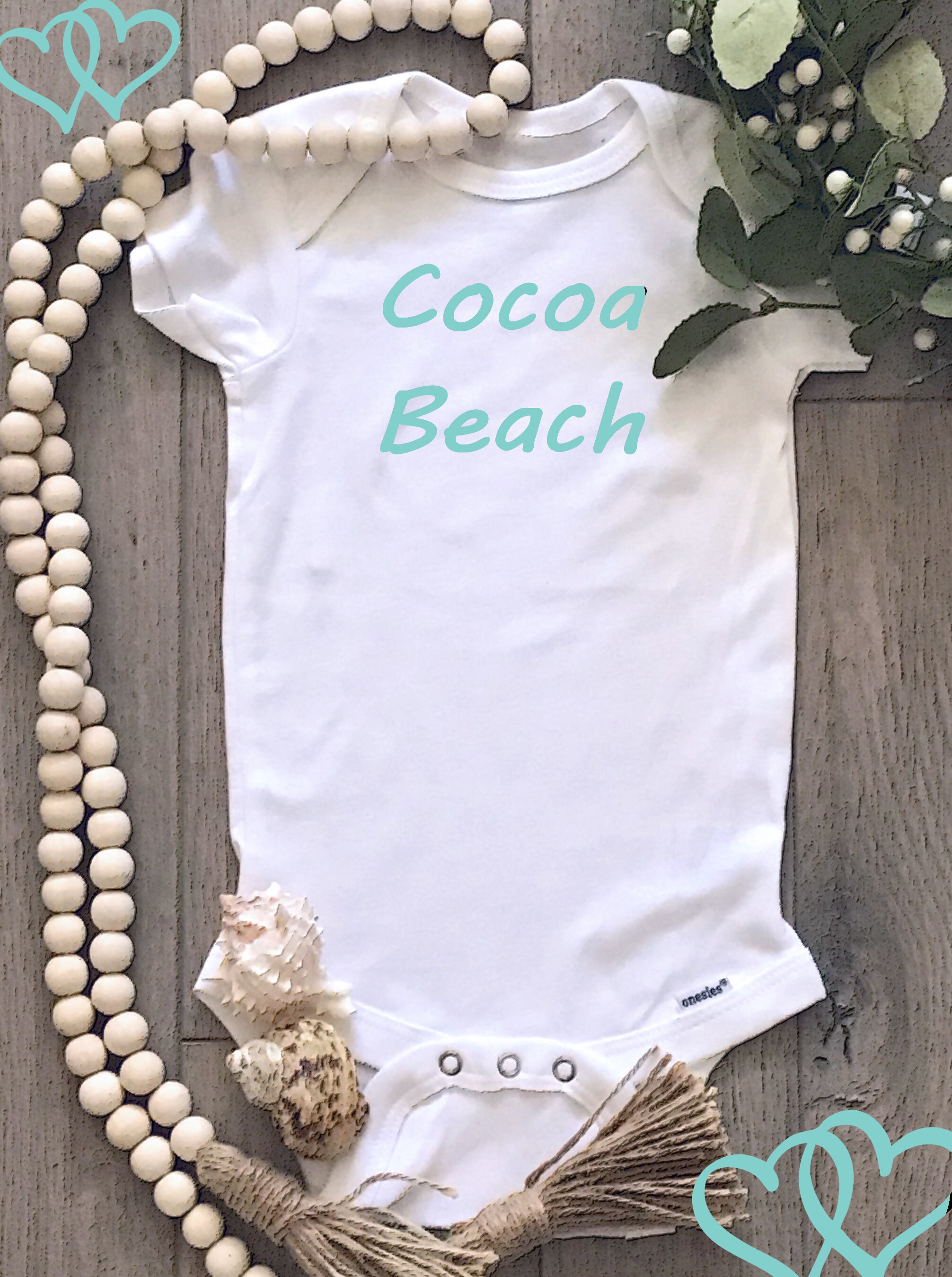 cocoa-beach-baby-onesie-florida-city-white-bodysuit-shirt-etsy