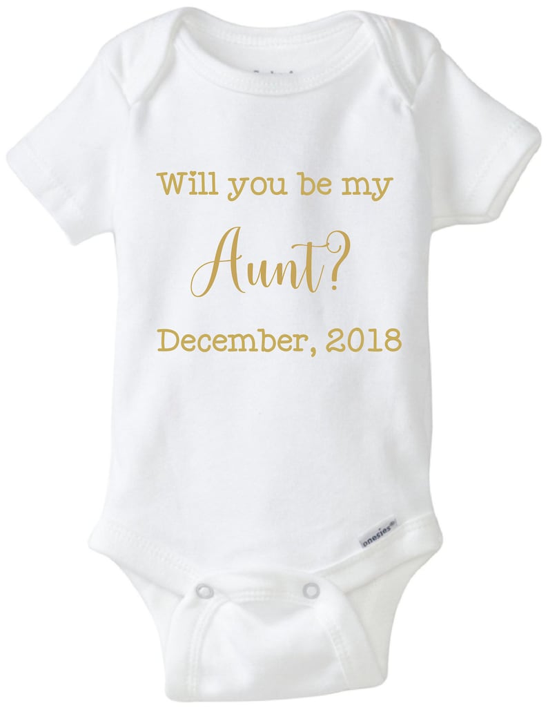 Will You Be My Aunt Baby Announcement Onesie Aunt Baby Etsy