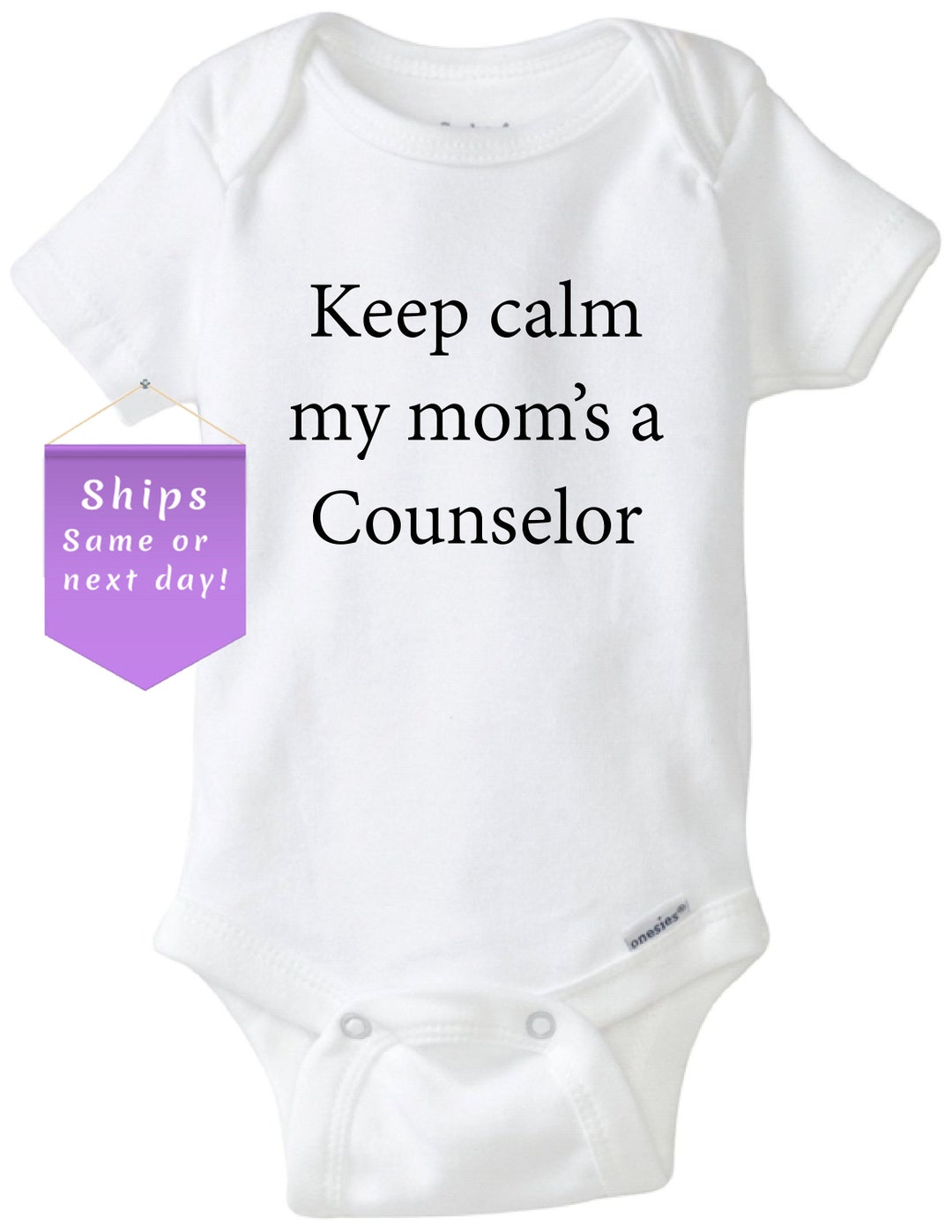 Counselor Baby Onesie®, Keep Calm My Mom's a Counselor, School