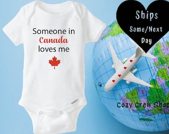 Someone in Canada loves me, Canada baby onesie®, Canada toddler/youth shirt, Love from Canada, Canadian baby shirt, Canada gift
